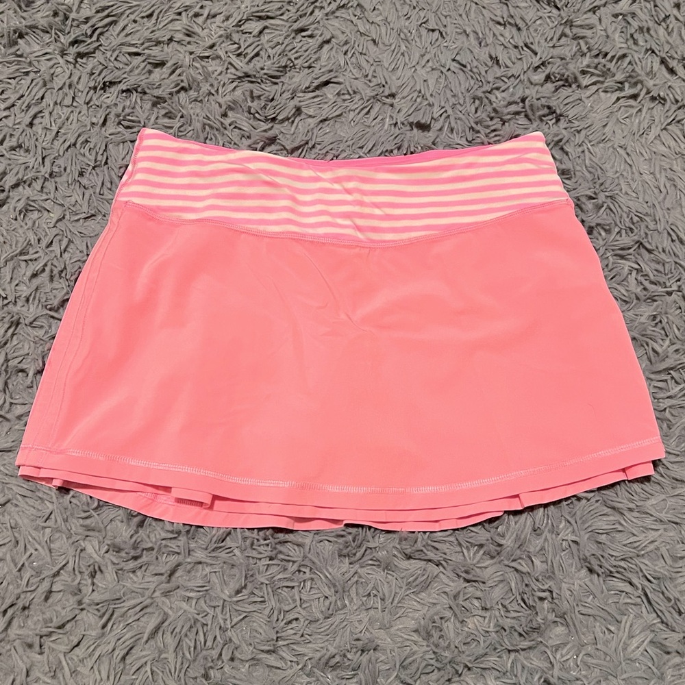 lululemon athletica Pink Striped Waist Mini Skirt